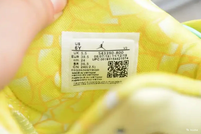 Rep TBK 543390-800 Floral (GS) Air Jordan Yellow 6 Dynamic Retro 0510